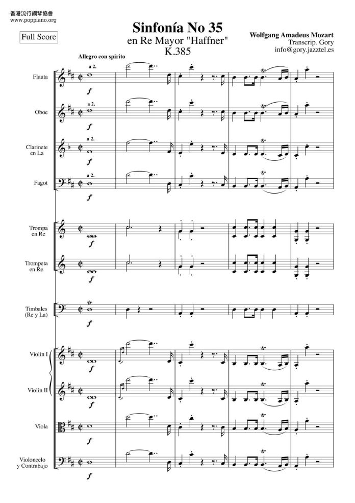 Symphony No. 35 In D Major, K.385 “Haffner” Của Mozart