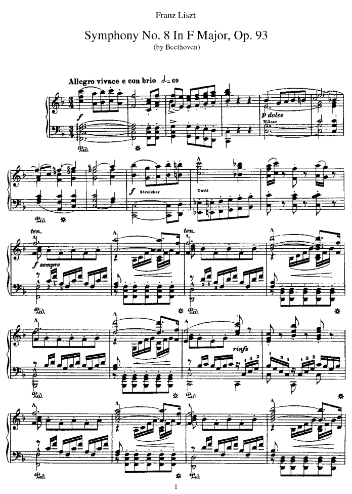 Symphony No. 8 Op. 93 Của Beethoven