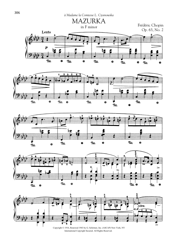 Mazurka Op.63 No.2 Của Chopin