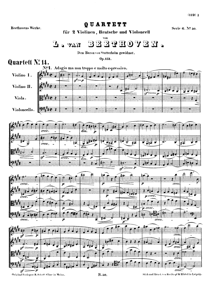 String Quartet Op. 131 Của Beethoven