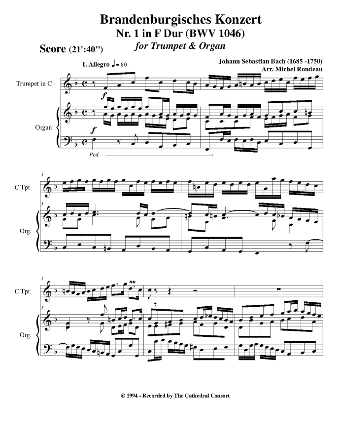 Brandenburg Concertos (BWV 1046–1051)