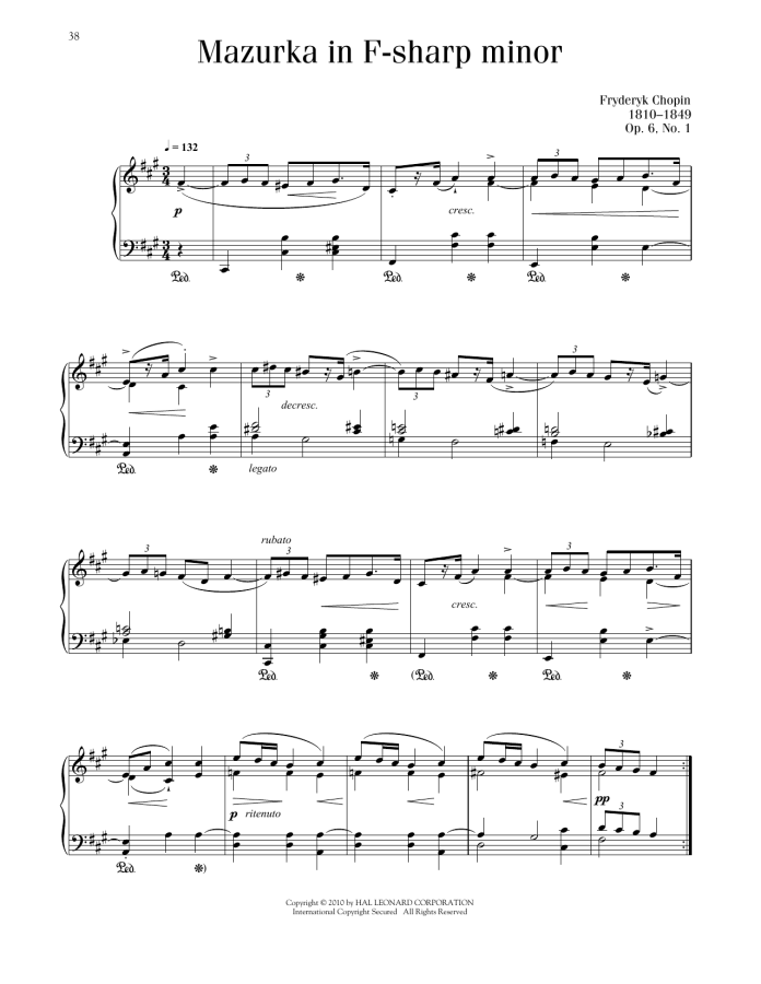 Mazurka Op.6 No.1 Của Chopin